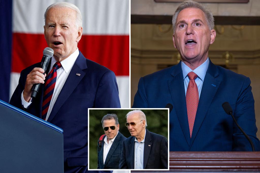 Biden accuses Republicans of launching impeachment inquiry to âshut down the governmentâÂ 